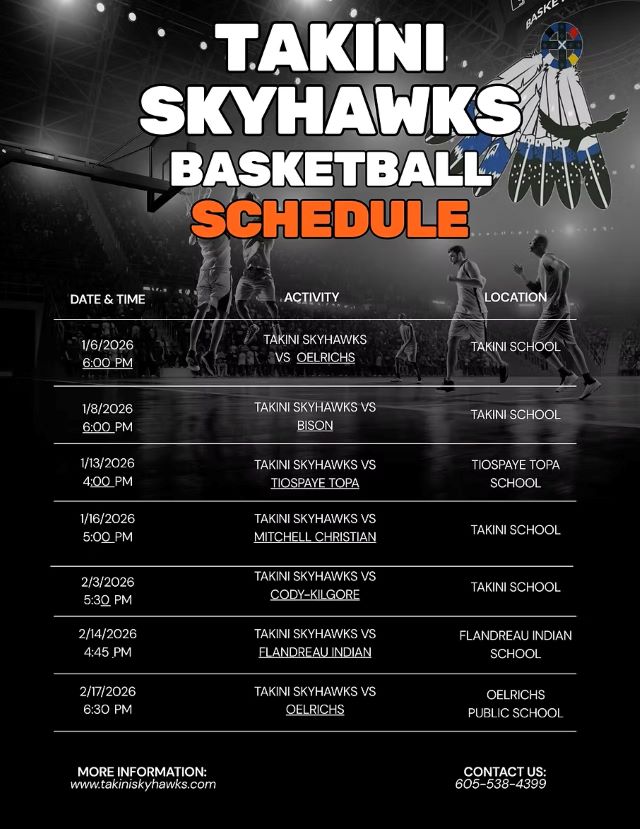 Takini Skyhawks Boy's Basketball Schedule