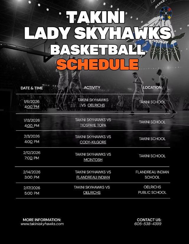Takini Lady Skyhawks basketball schedule